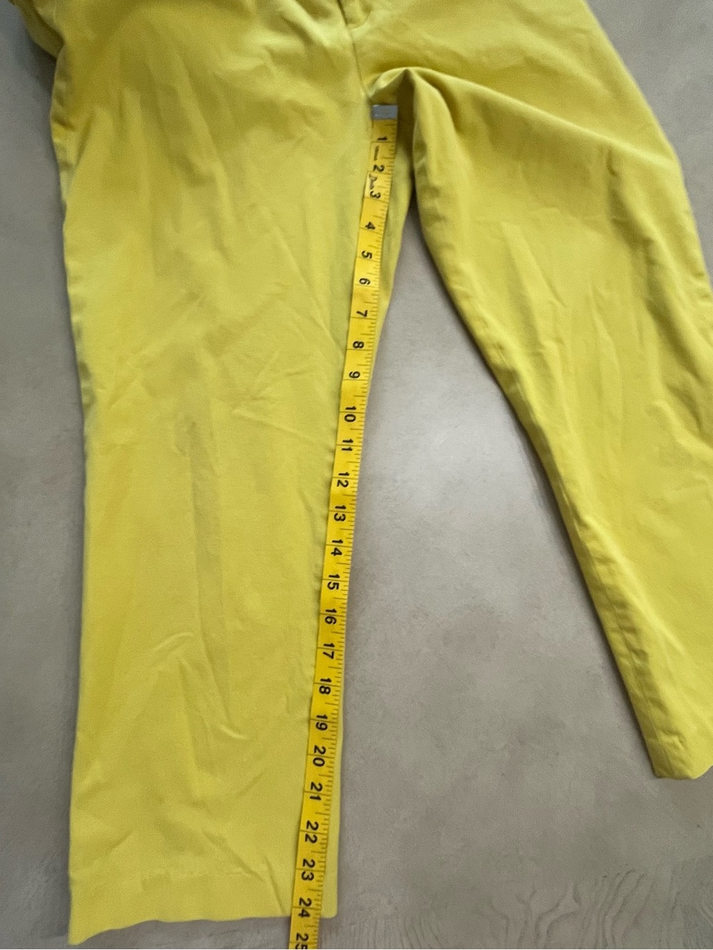 Banana Republic Martin Fit Cropped Pants Yellow Size 12 - Picture 10 of 10